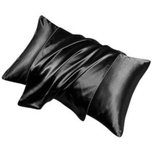 2pcs Satin Pillowcase Black