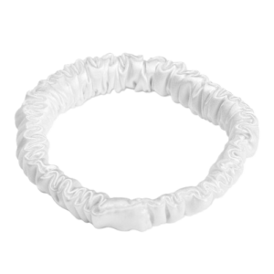 Small Satin Scrunchie white - 1K JPEG